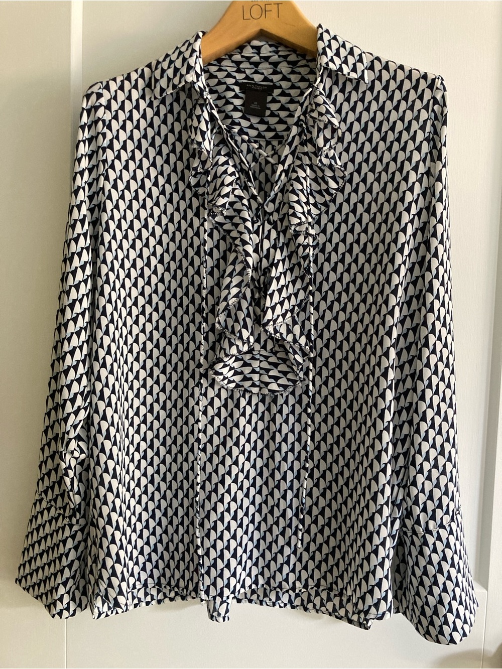 Ann Taylor Ruffle Front Blouse